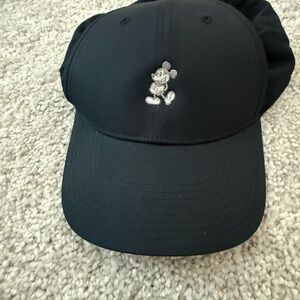 Black Cap with Embroidered Mickey Mouse